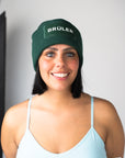 Brûler Patch Beanie | BOTTLE GREEN
