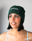 Brûler Patch Beanie | BOTTLE GREEN