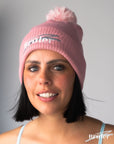 Brûler Beanie Bobble Hat | DUSKY PINK