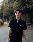 Polo Zip T-Shirt | BLACK