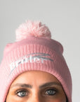 Brûler Beanie Bobble Hat | DUSKY PINK