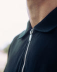 Polo Zip T-Shirt | BLACK